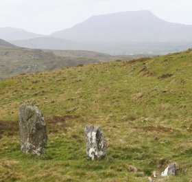 Stones near Lough Salt with Erigall in background