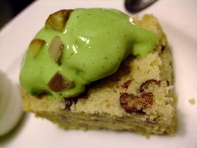 Red Bean Cake with Matcha Ice Cream